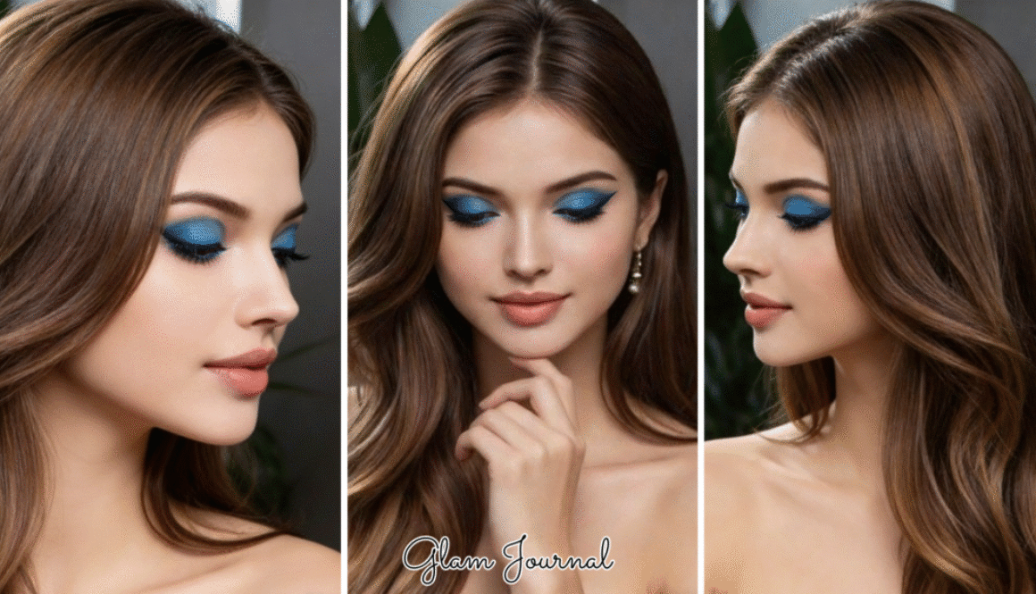 icy blue cat eye makeup