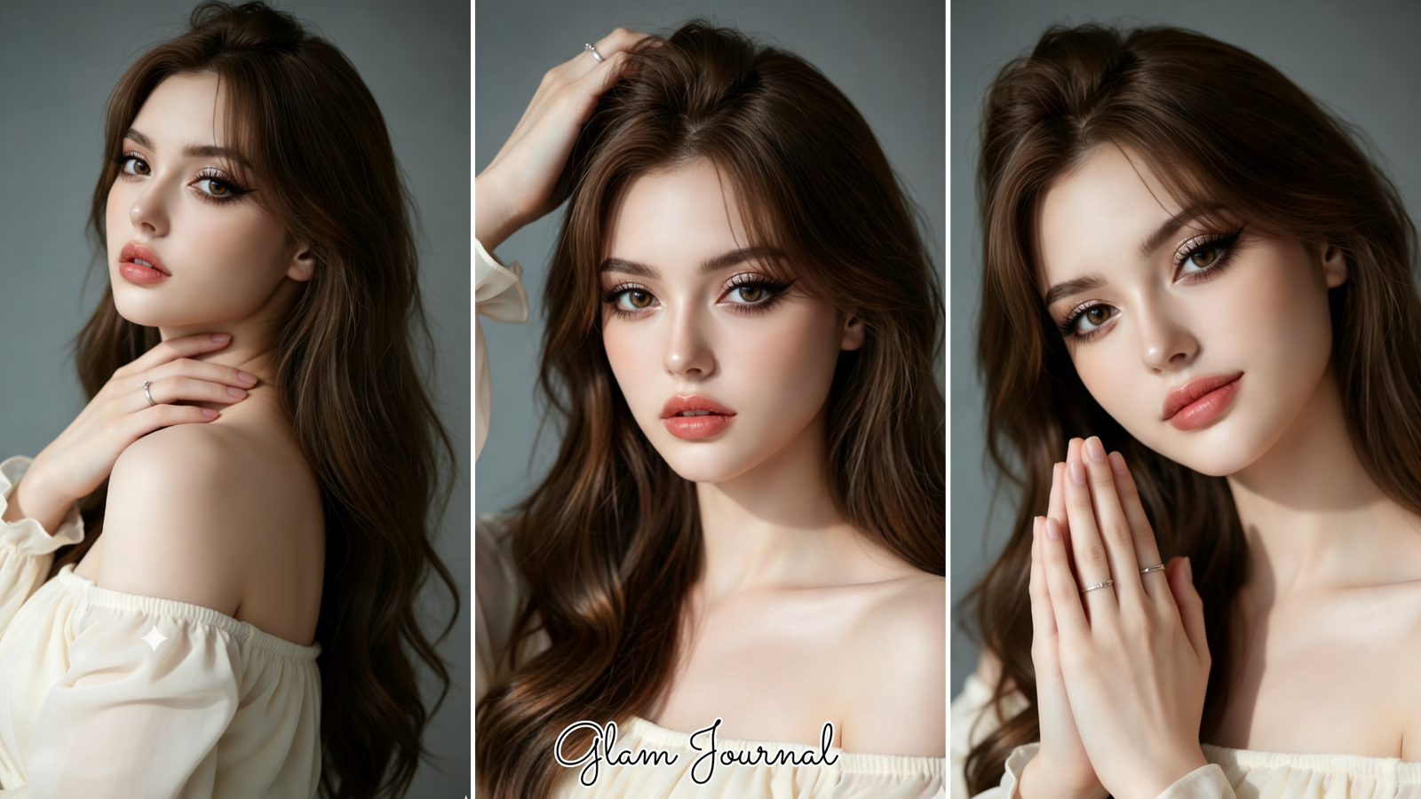 warm brown shimmer eye look