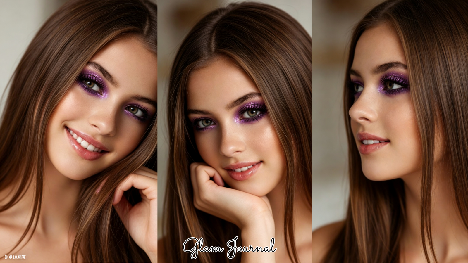 glittery purple eye makeup