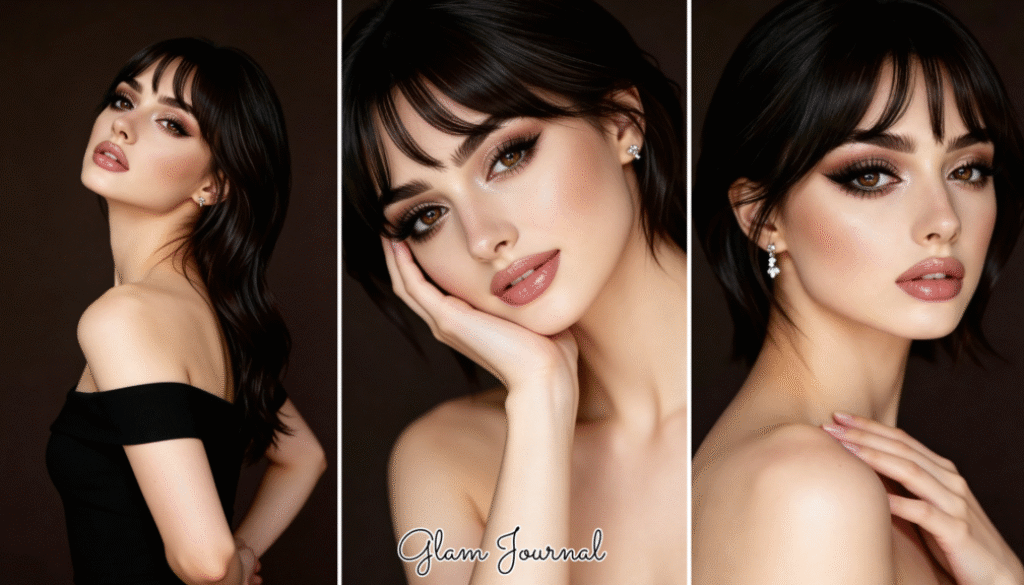 warm brown cat eye makeup