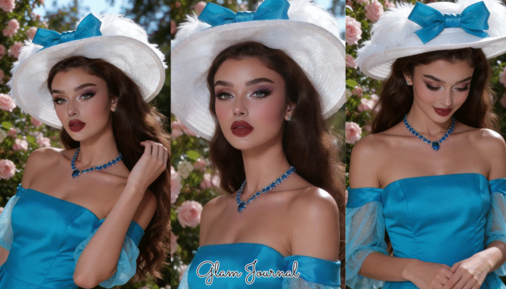 vintage glam purple eye makeup