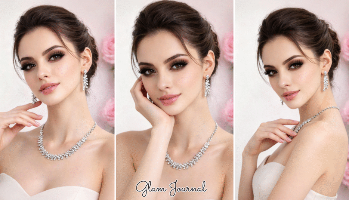 soft warm brown bridal eye look