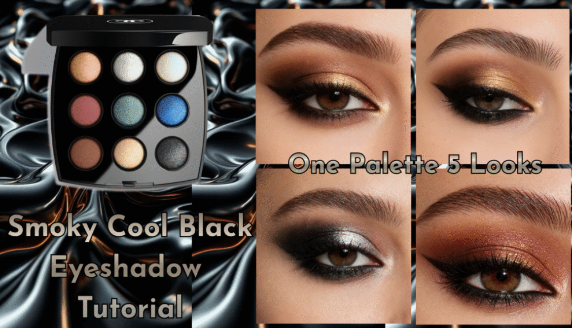 smoky cool black eyeshadow