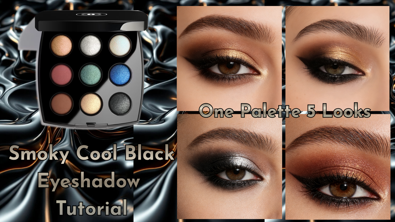 smoky cool black eyeshadow