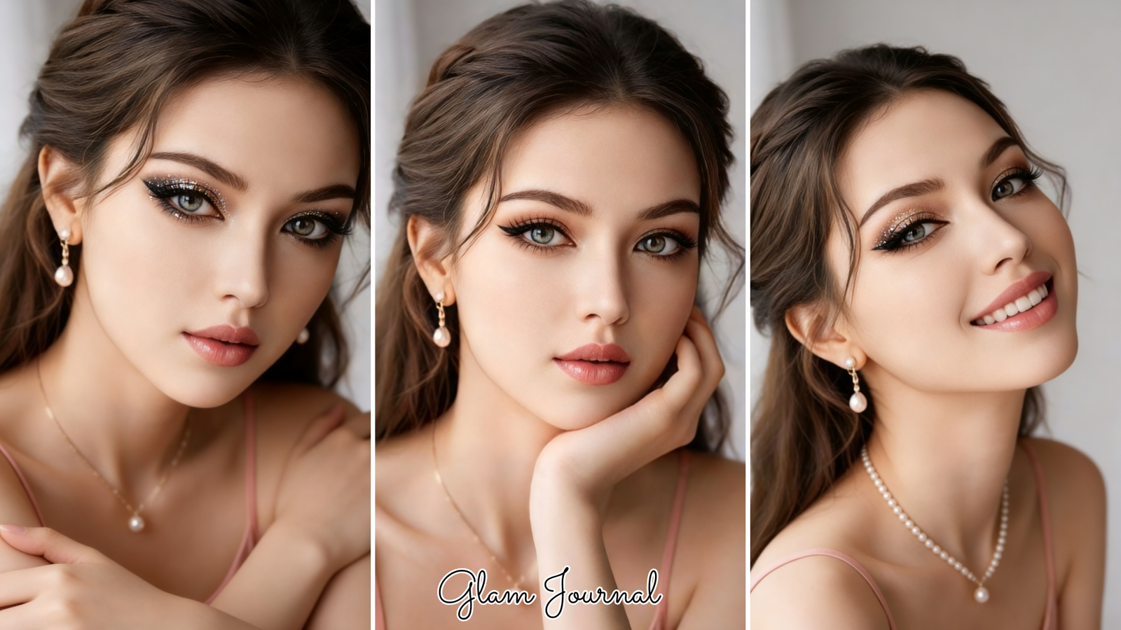 soft warm brown cat eye makeup