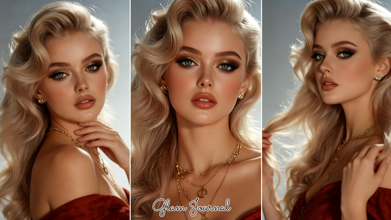 golden brown shimmer eye look