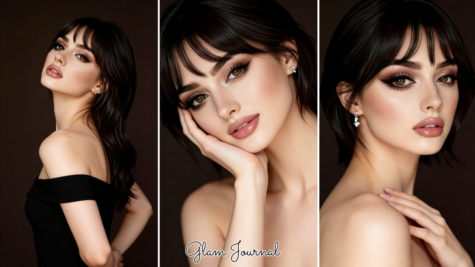 warm brown cat eye makeup