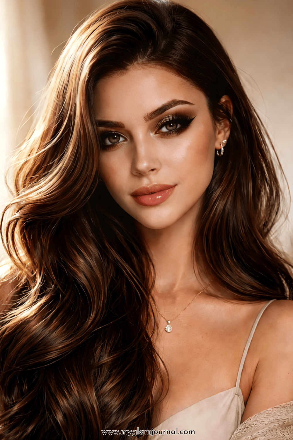 golden brown smoky eye